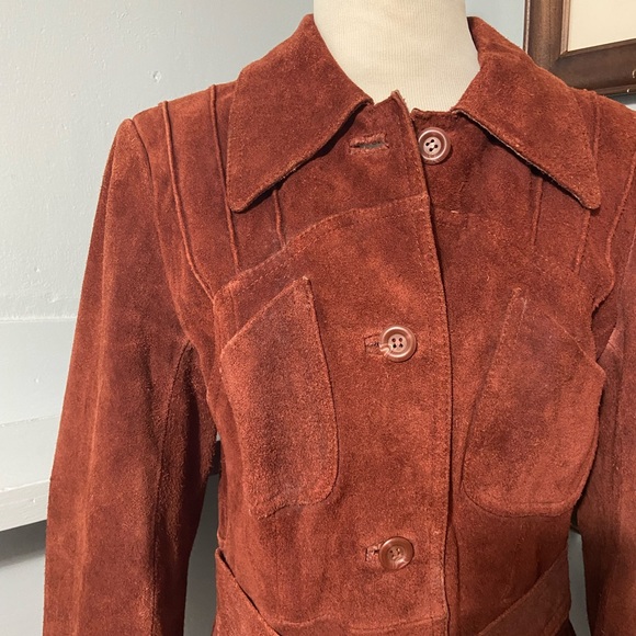 1970s Red/Burnt Orange Suede Jacket - Picture 8 of 8